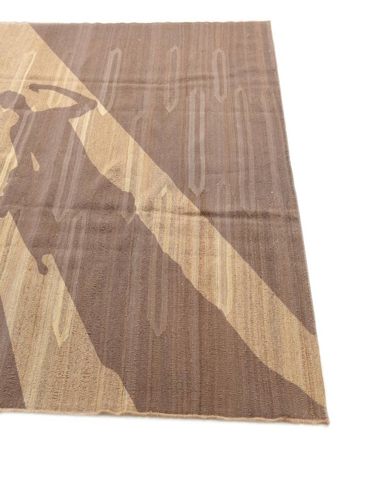 Detail image of  6' 3 x 9' 6  Hand Woven Kilim Modern Wool Rug