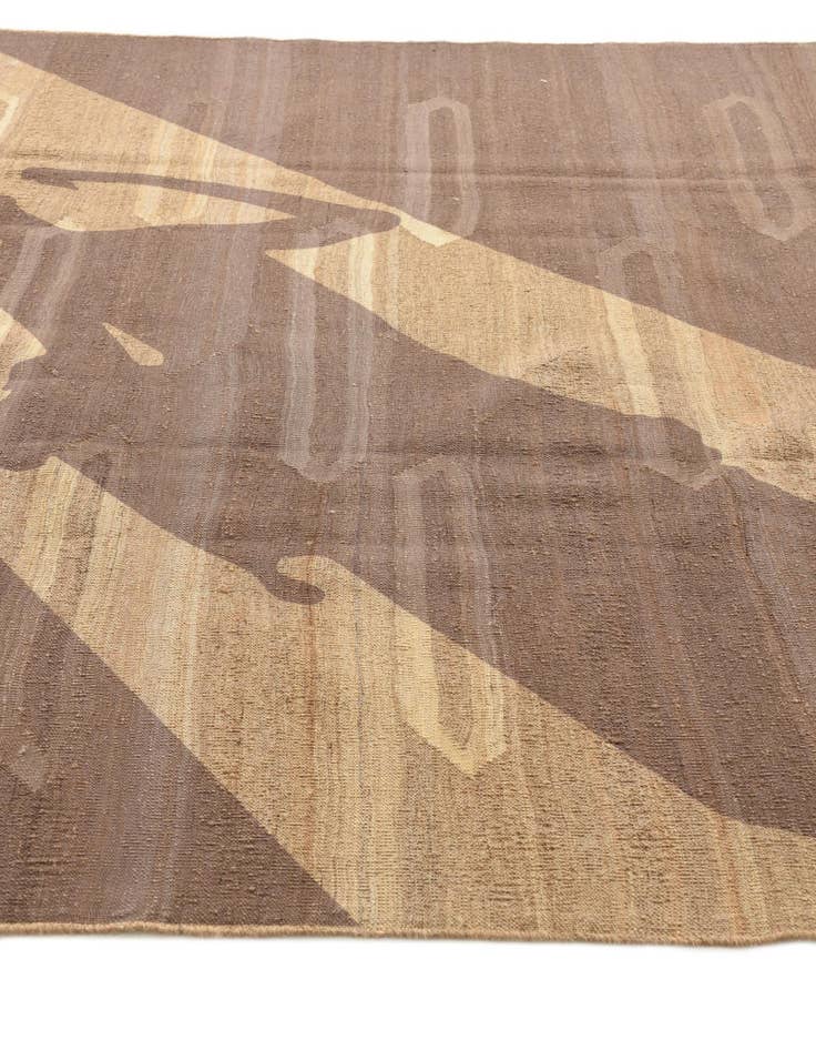 Detail image of  6' 3 x 9' 6  Hand Woven Kilim Modern Wool Rug