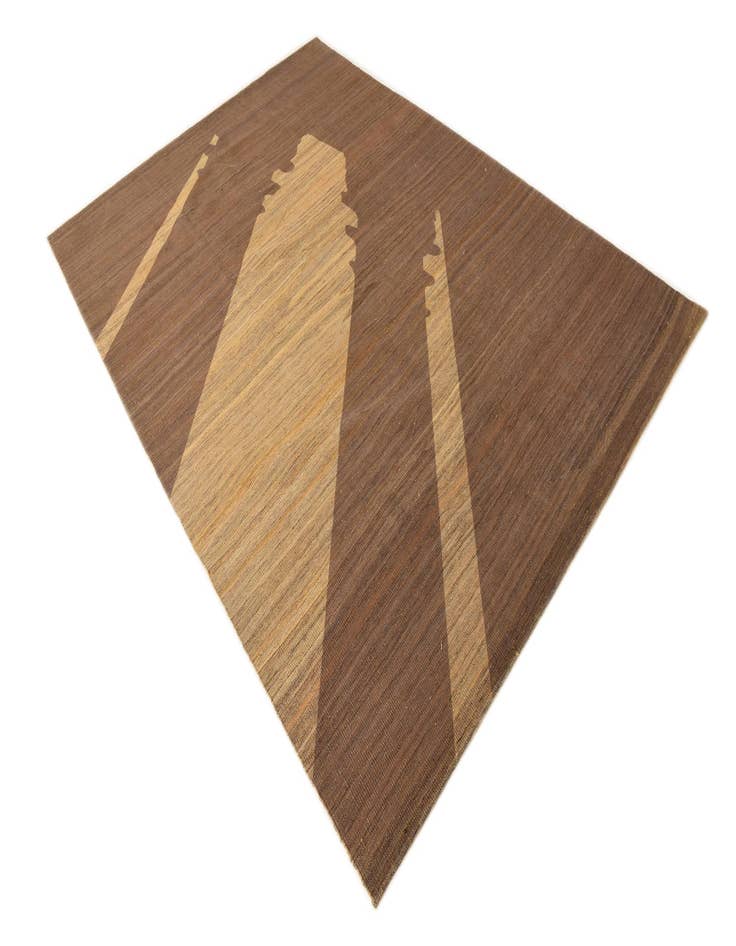 Detail image of  6' 2 x 8' 9  Hand Woven Kilim Modern Wool Rug