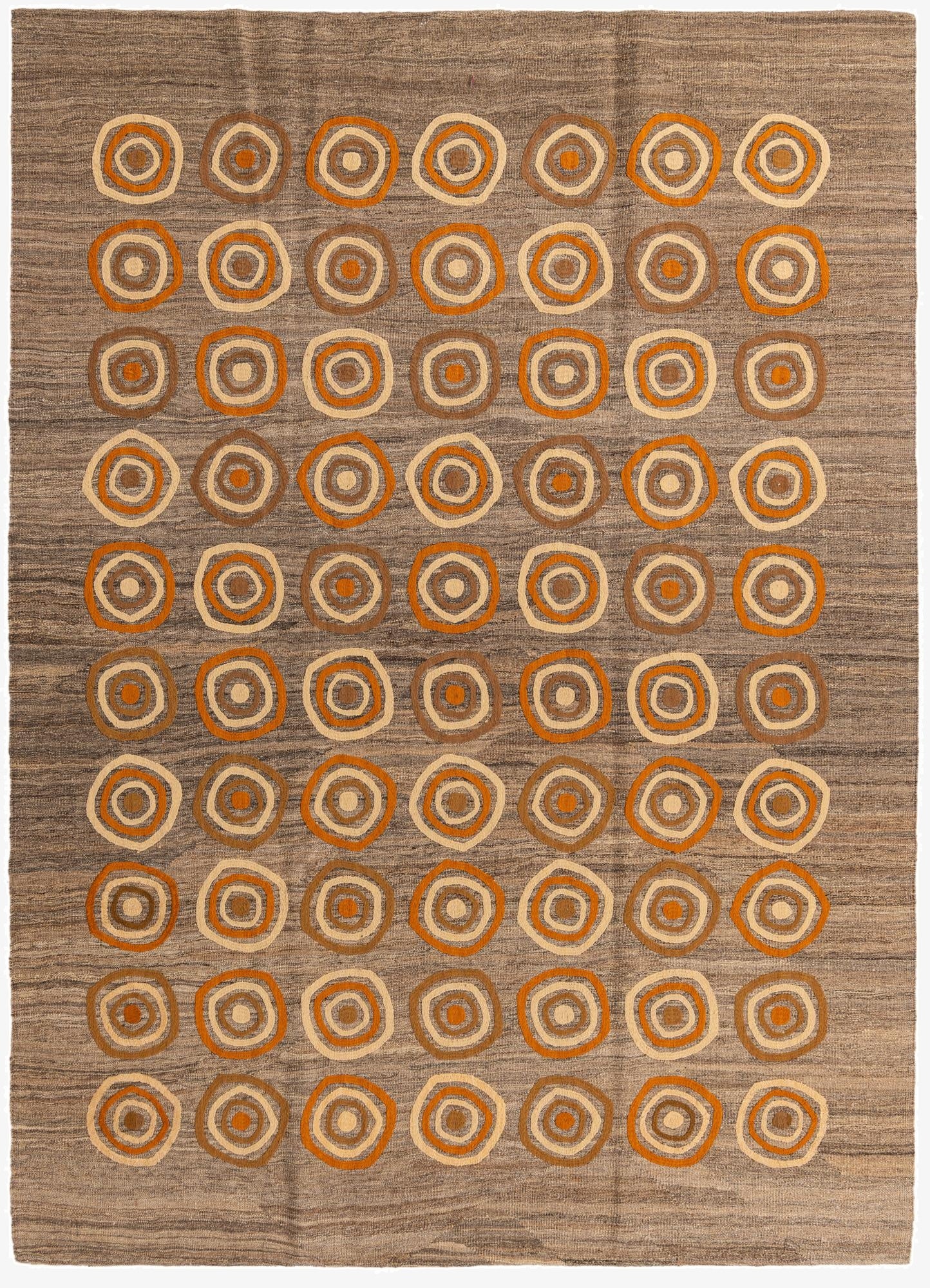  6' 11 x 9' 8  Hand Woven Kilim Modern Rug