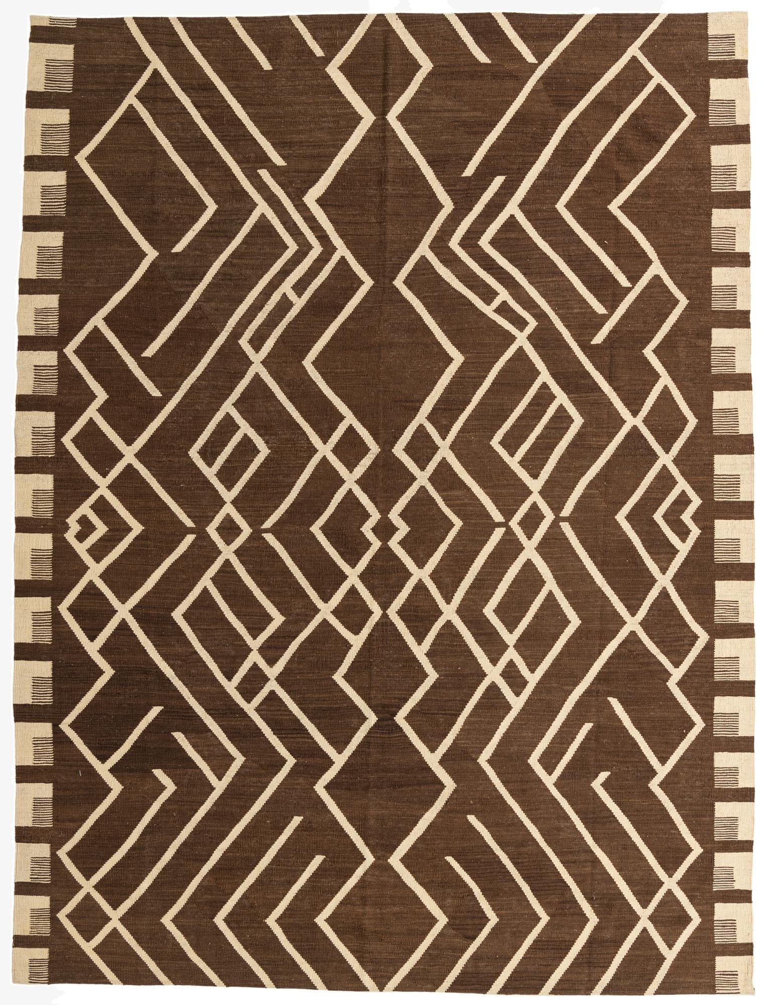  8' 8 x 11' 7  Hand Woven Kilim Modern Wool Rug