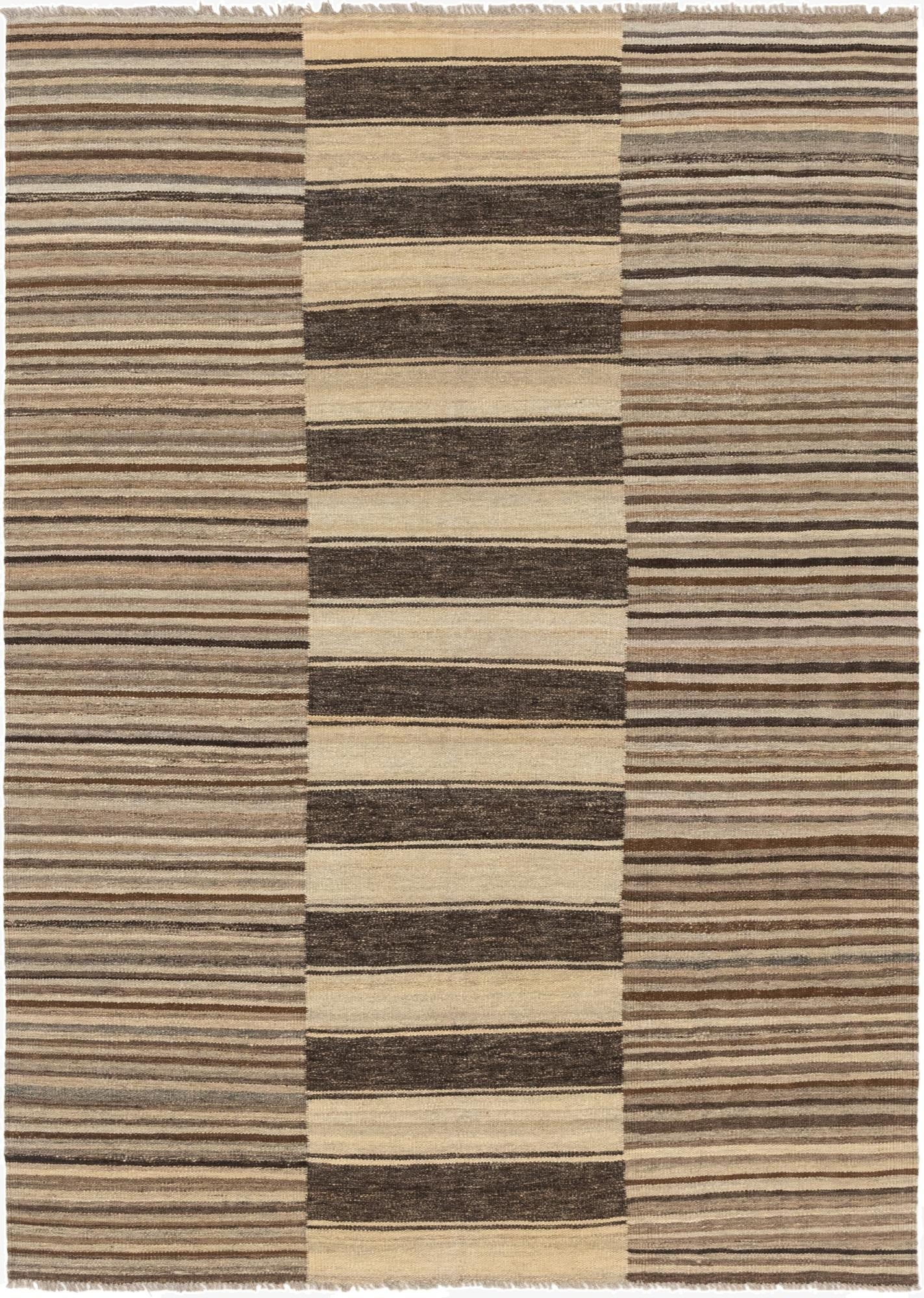  5' 5 x 7' 9  Hand Woven Kilim Modern Wool Rug