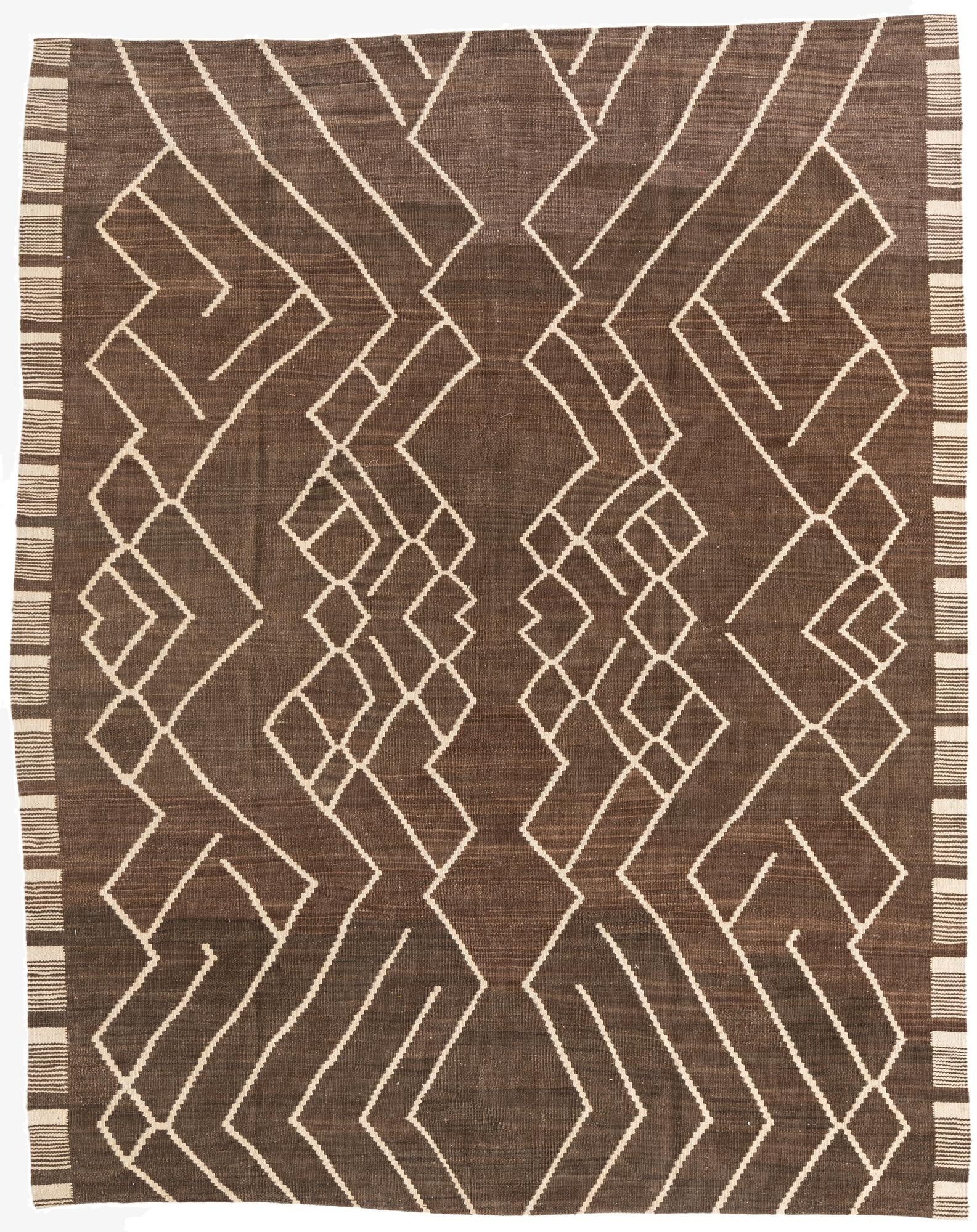  6' 3 x 7' 9  Hand Woven Kilim Modern Wool Rug