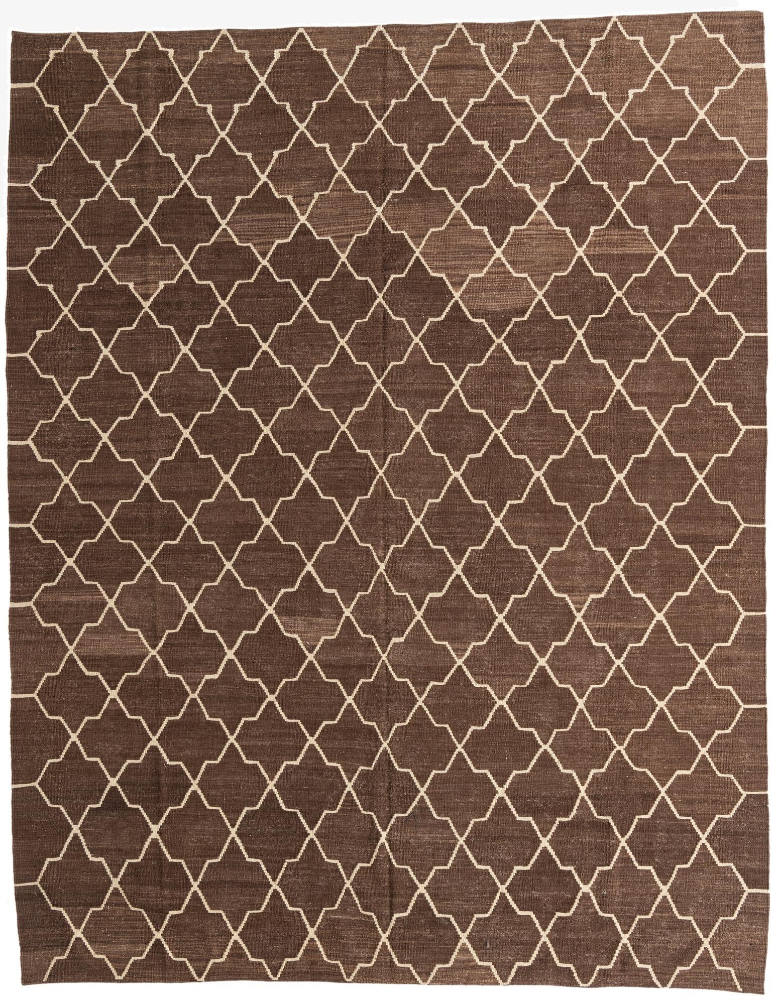  9' x 11' 2  Hand Woven Kilim Modern Wool Rug