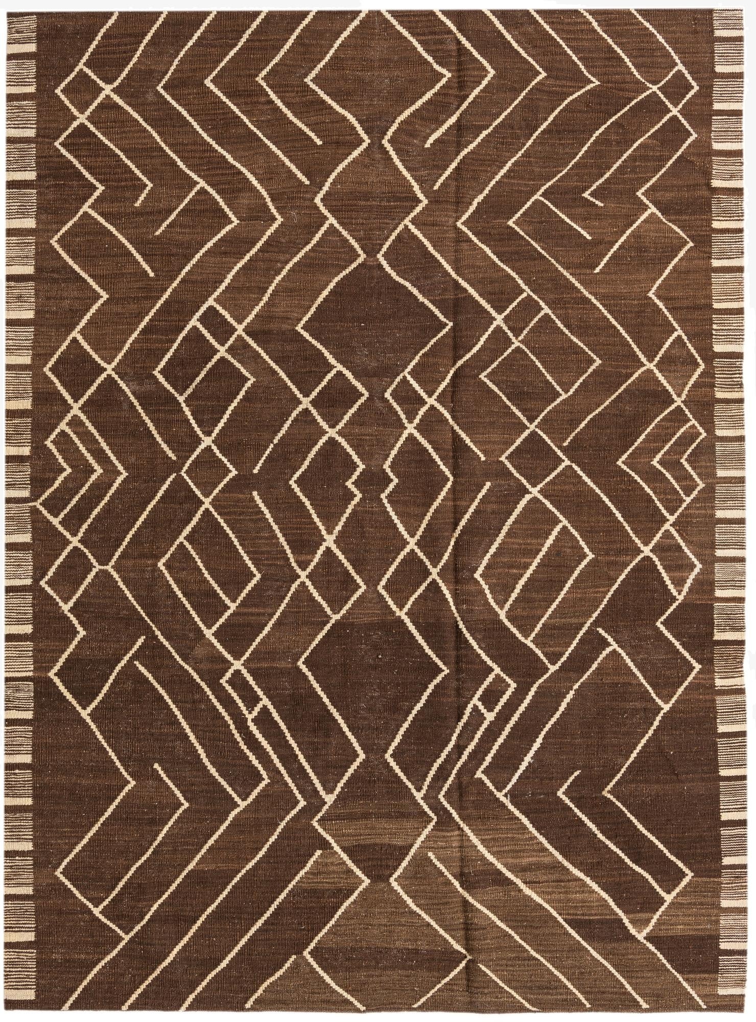  6' 1 x 8'  Hand Woven Kilim Modern Wool Rug