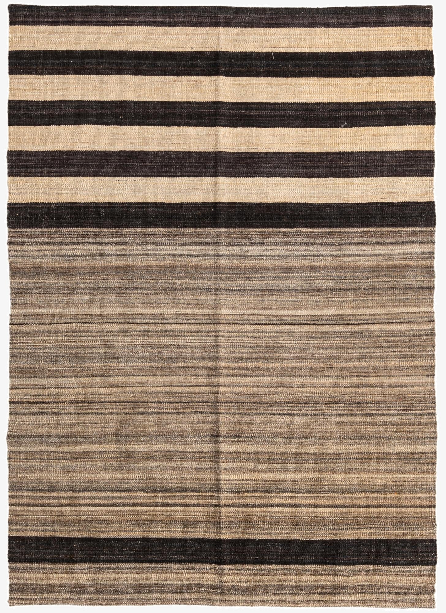  4' 1 x 5' 10  Hand Woven Kilim Modern Wool Rug