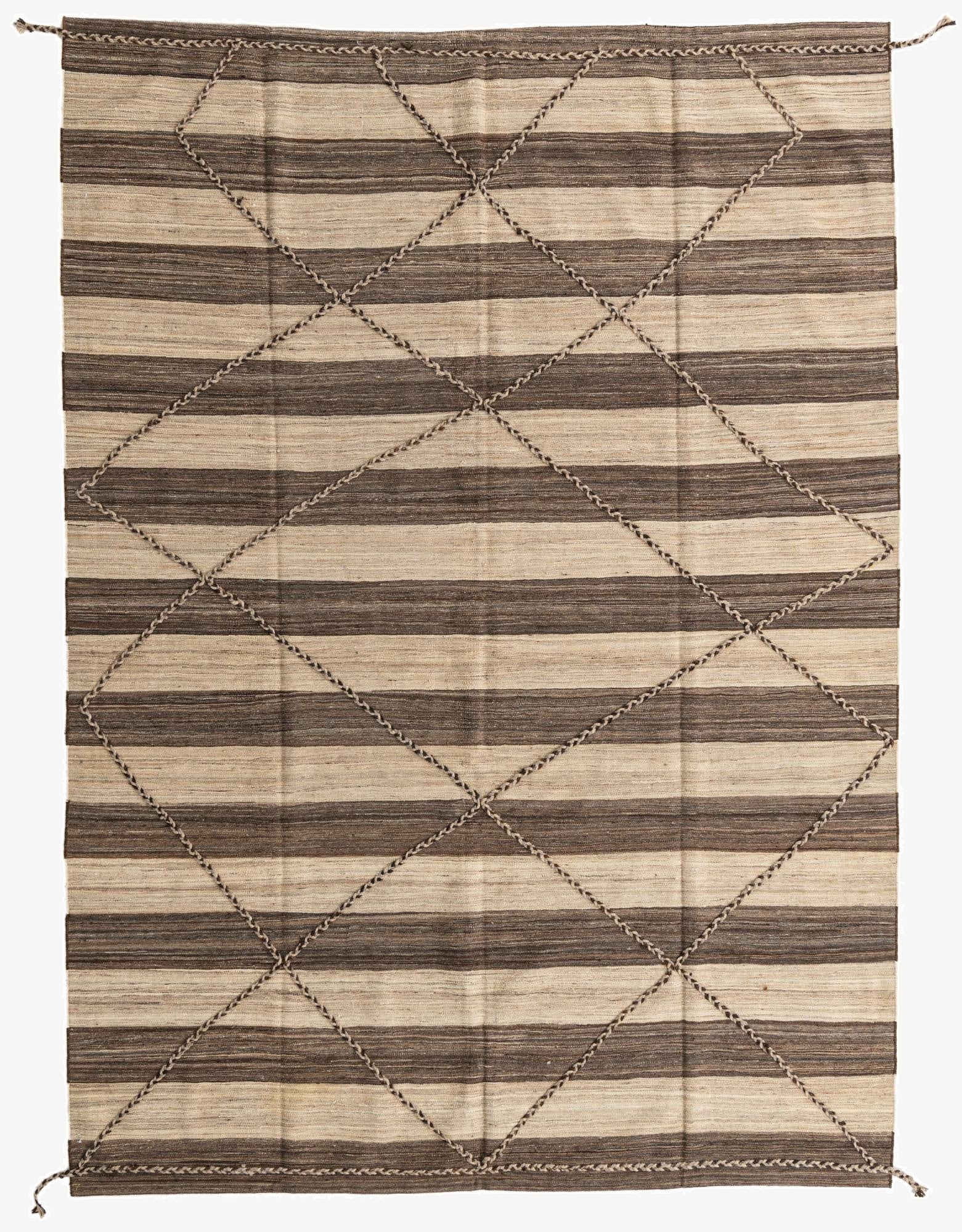  7' 8 x 10' 8  Hand Woven Kilim Modern Wool Rug