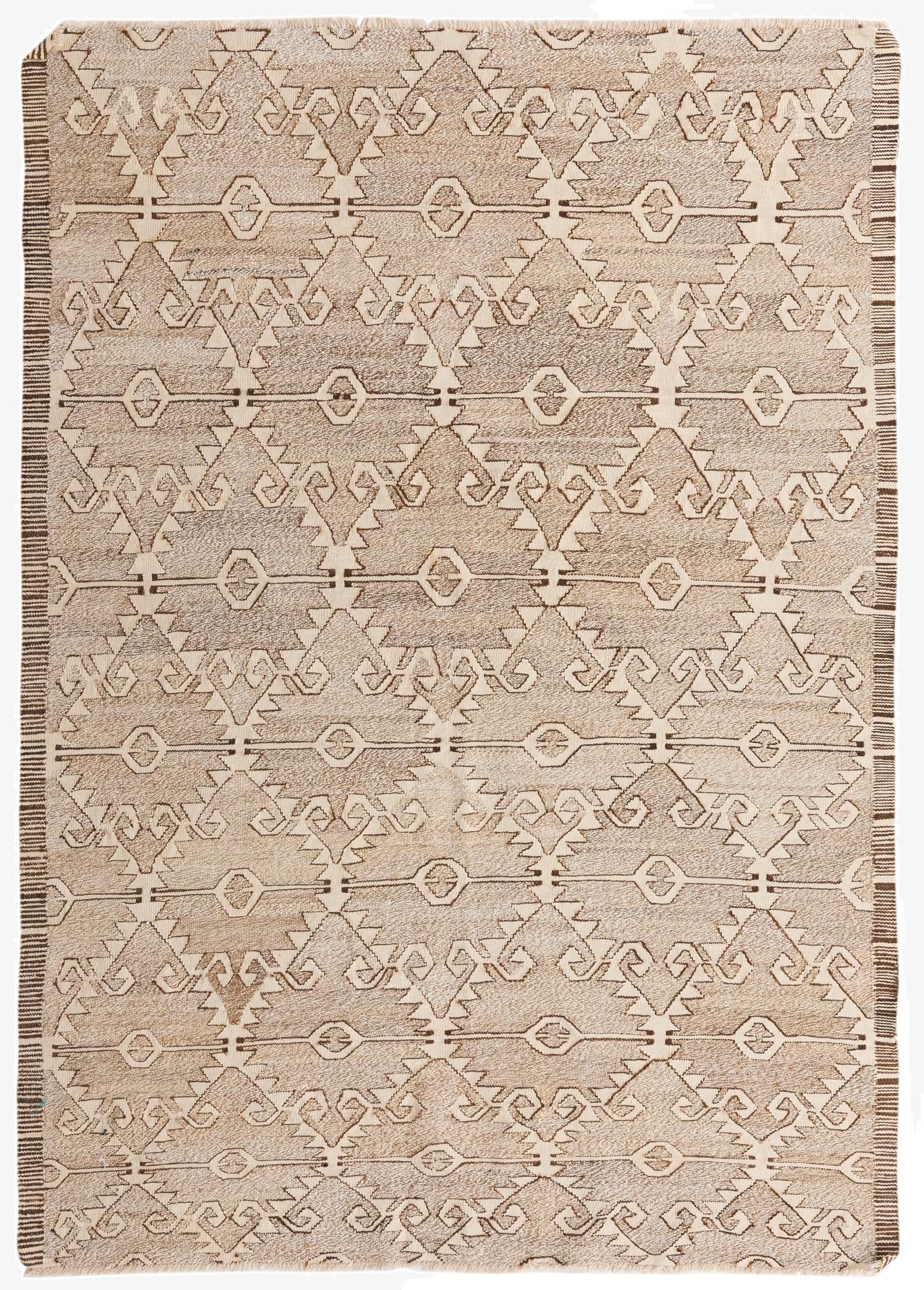  6' 6 x 9' 4  Hand Woven Kilim Modern Wool Rug