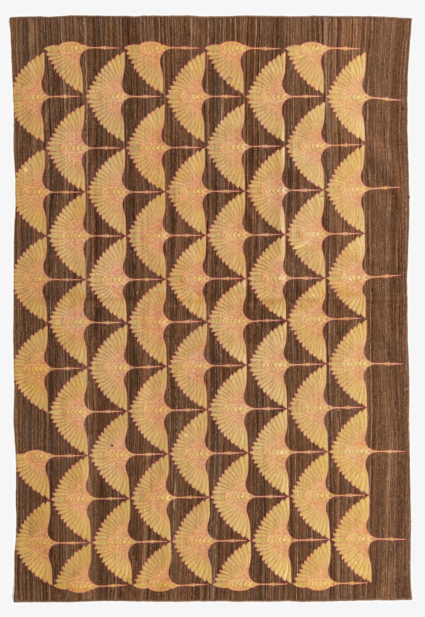  5' 4 x 7' 10  Hand Woven Kilim Modern Wool Rug