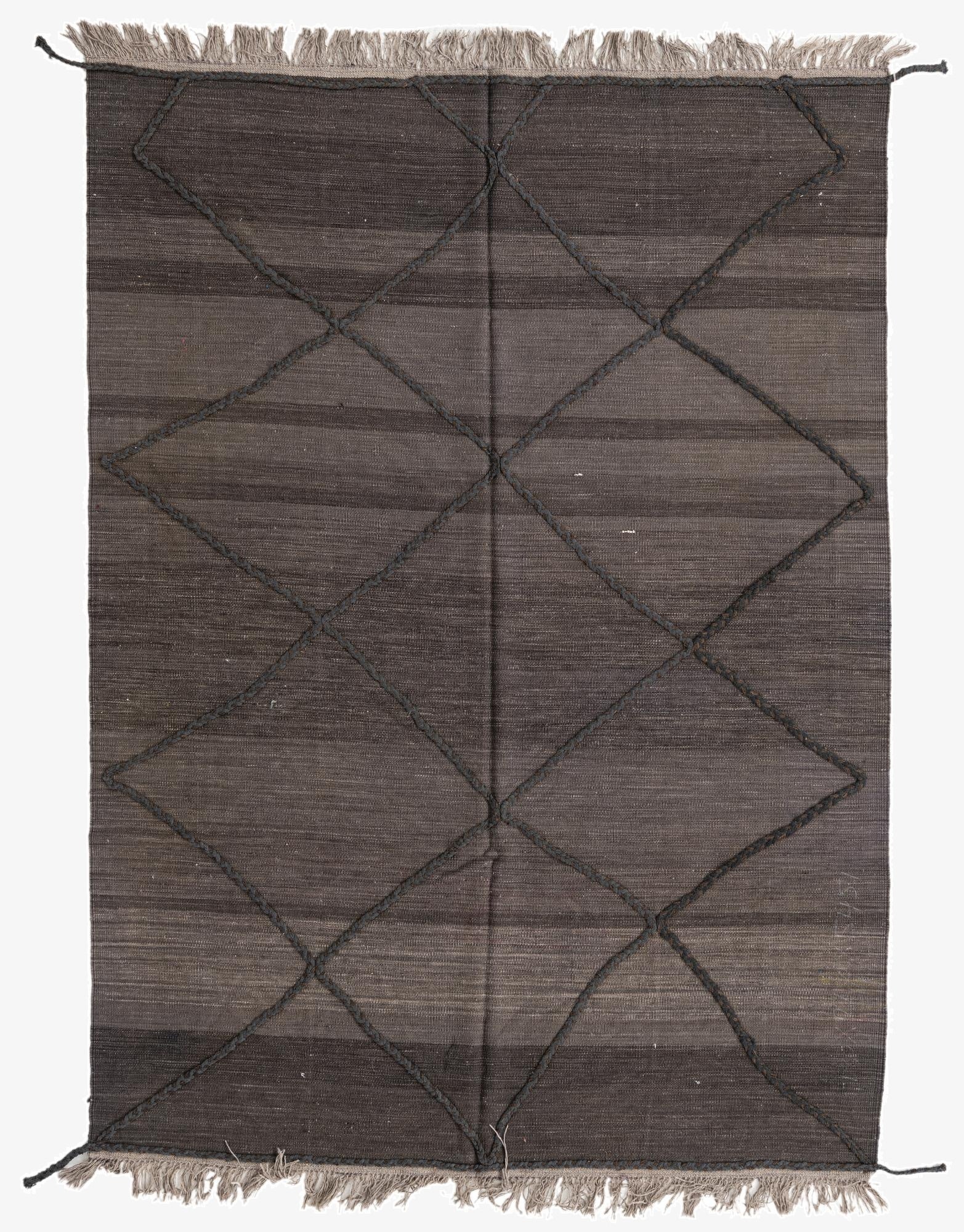  5' 9 x 8'  Hand Woven Kilim Modern Wool Rug