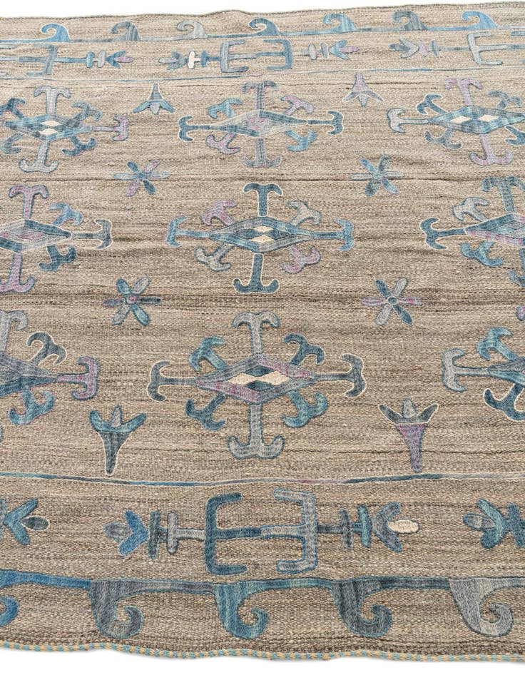 Detail image of  5' 7 x 6' 9  Hand Woven Kilim Suzani Wool Rug
