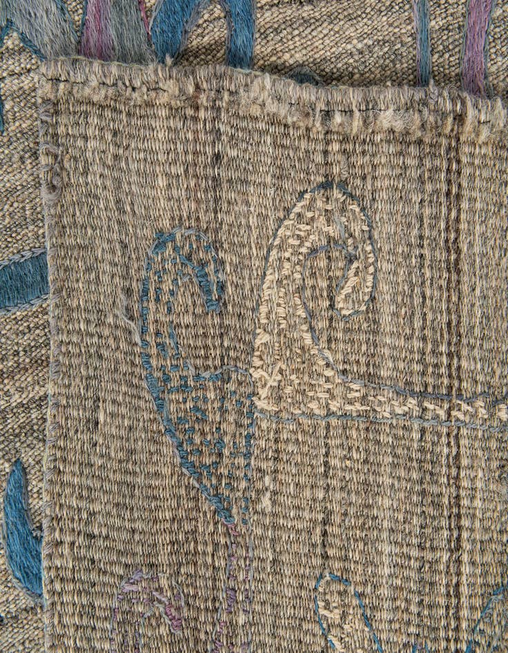 Detail image of  5' 7 x 7' 1  Hand Woven Kilim Suzani Wool Rug