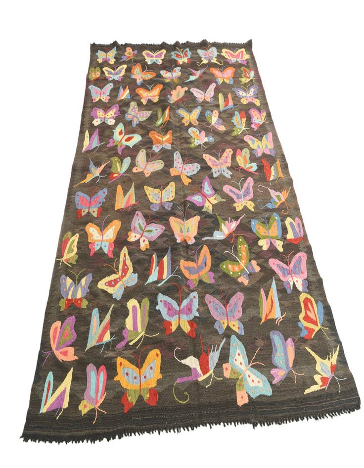 Detail image of  5' 3 x 7' 9  Hand Woven Kilim Suzani Wool Rug