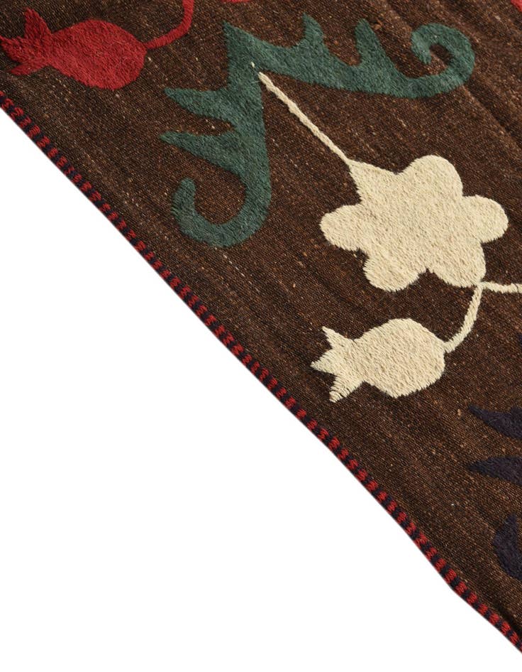 Detail image of  6' 4 x 9' 3  Hand Woven Kilim Suzani Wool Rug