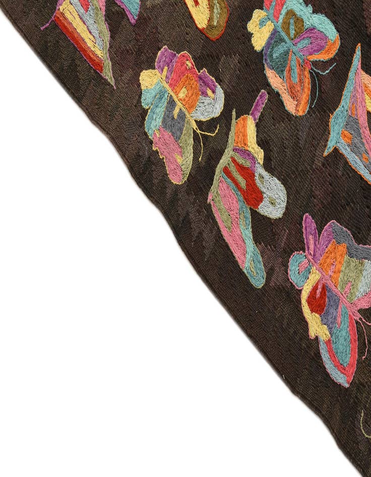 Detail image of  6' 4 x 9' 5  Hand Woven Kilim Suzani Wool Rug