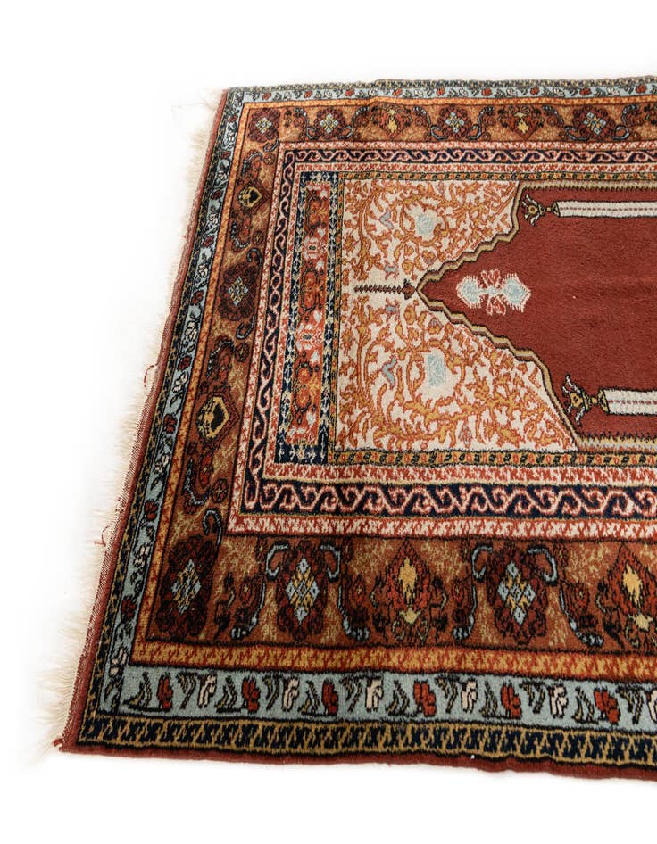 Detail image of  3' 7 x 5' 8  Hand Knotted Lahour Oriental Wool Rug