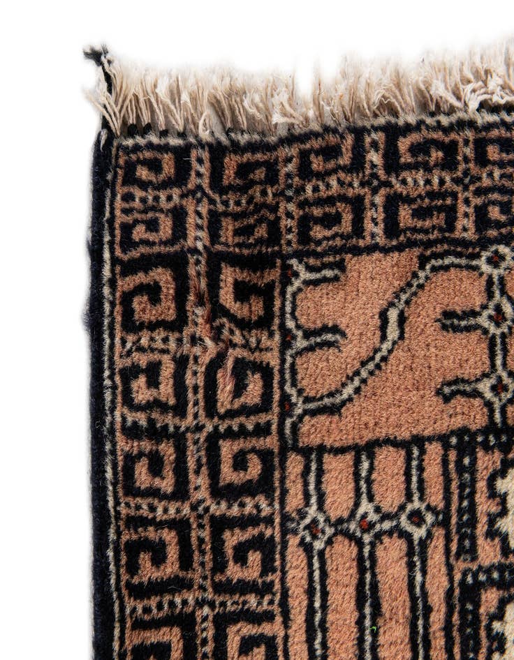 Detail image of  3' 2 x 5' 5  Hand Knotted Lahour Oriental Wool Rug