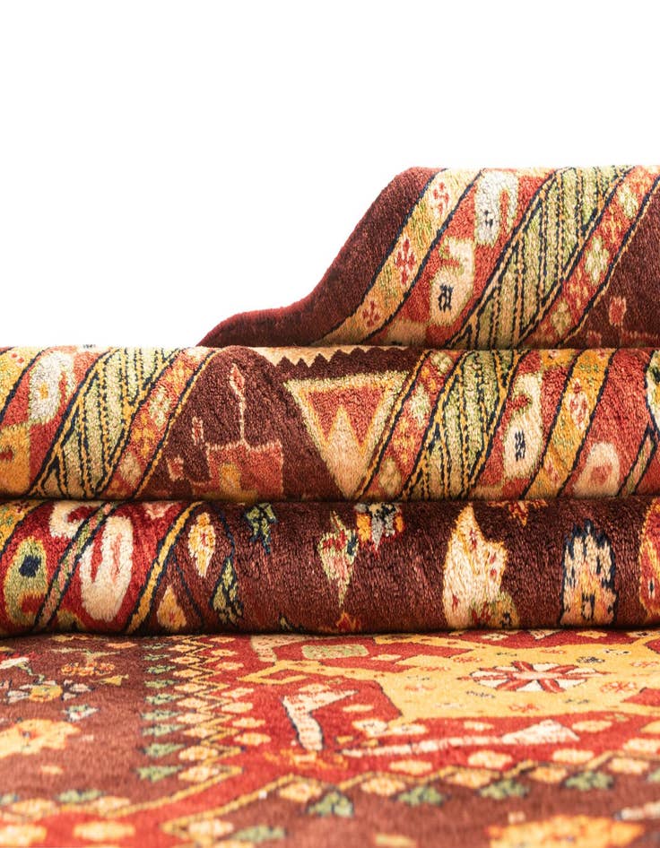 Detail image of  8' 1 x 12' 3  Hand Knotted Luribaft Rug