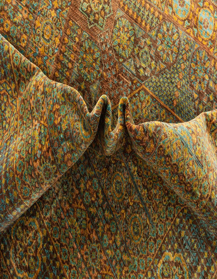 Detail image of  7' 9 x 11' 4  Hand Knotted Mamluk Ziegler Oriental Rug