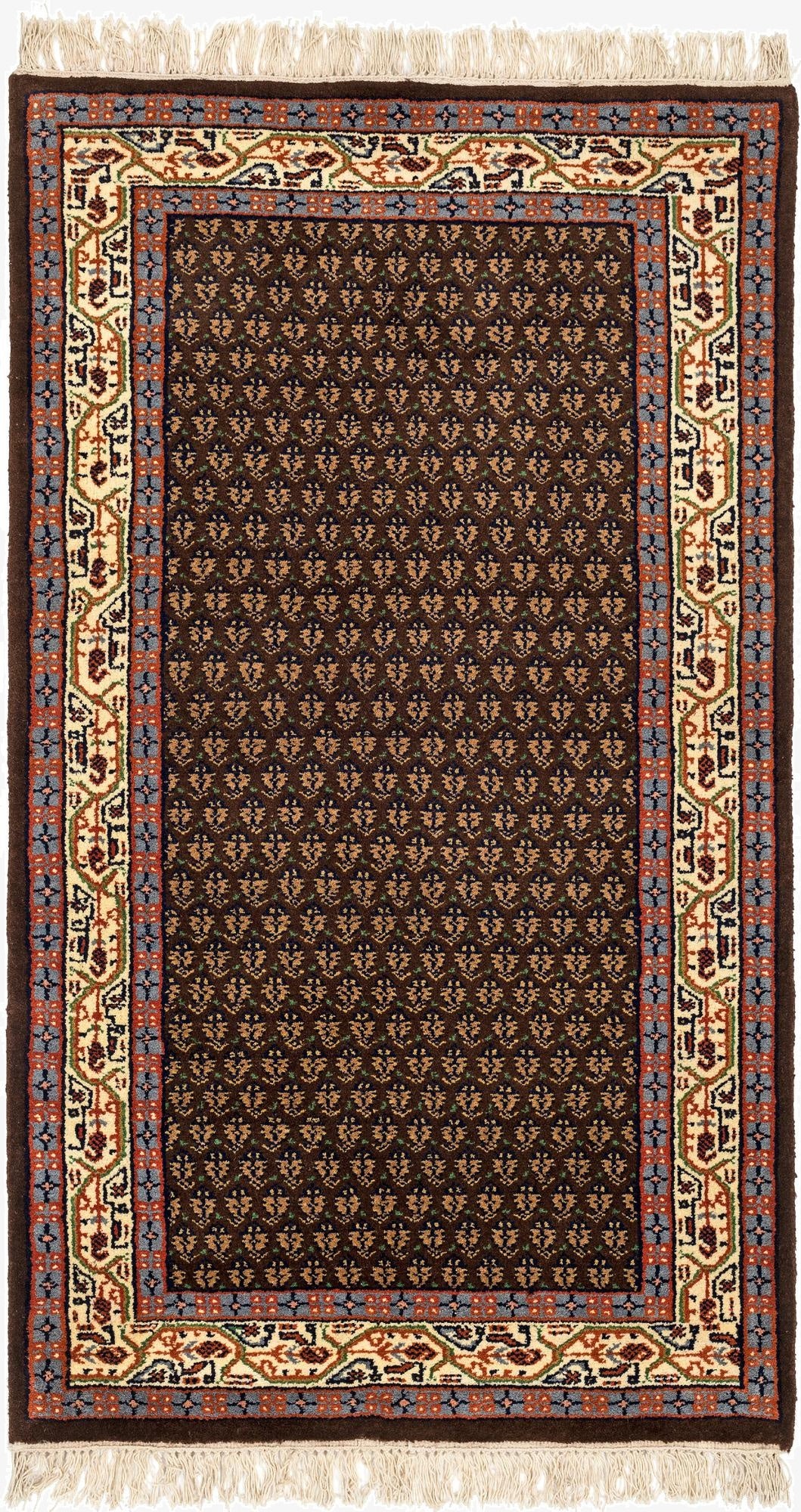  3' x 5' 3  Hand Knotted Mir Wool Rug