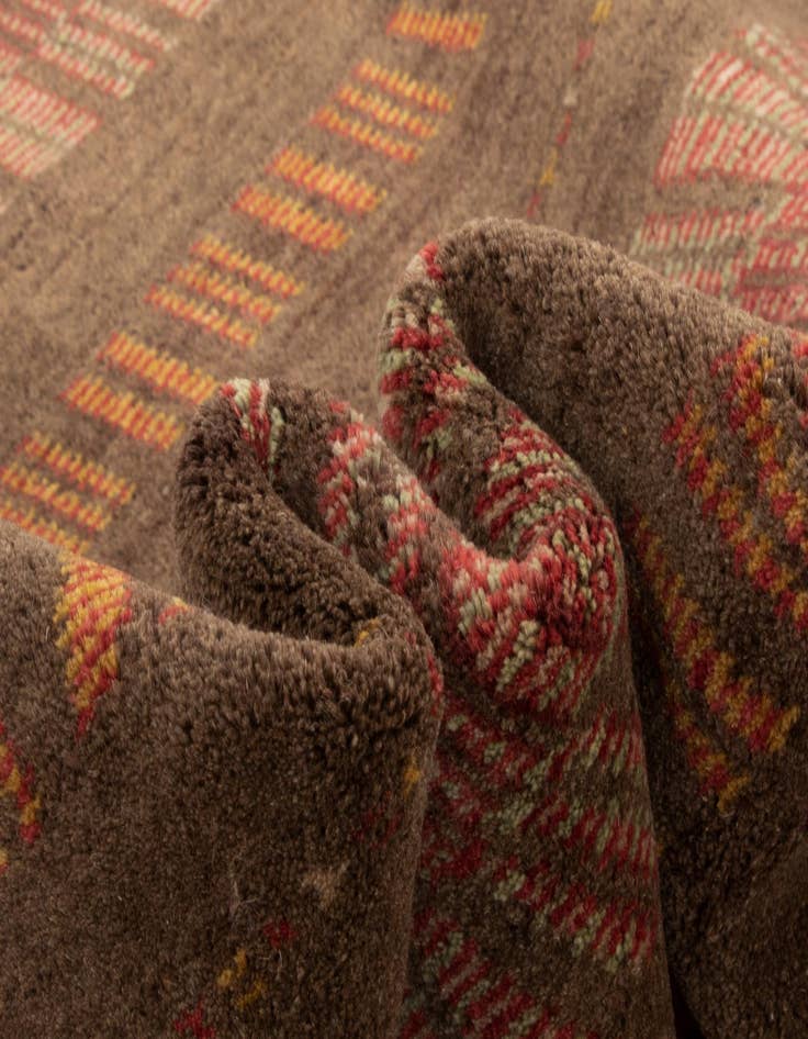 Detail image of  8' 3 x 9' 4  Hand Knotted Modern Manshu Wool Rug