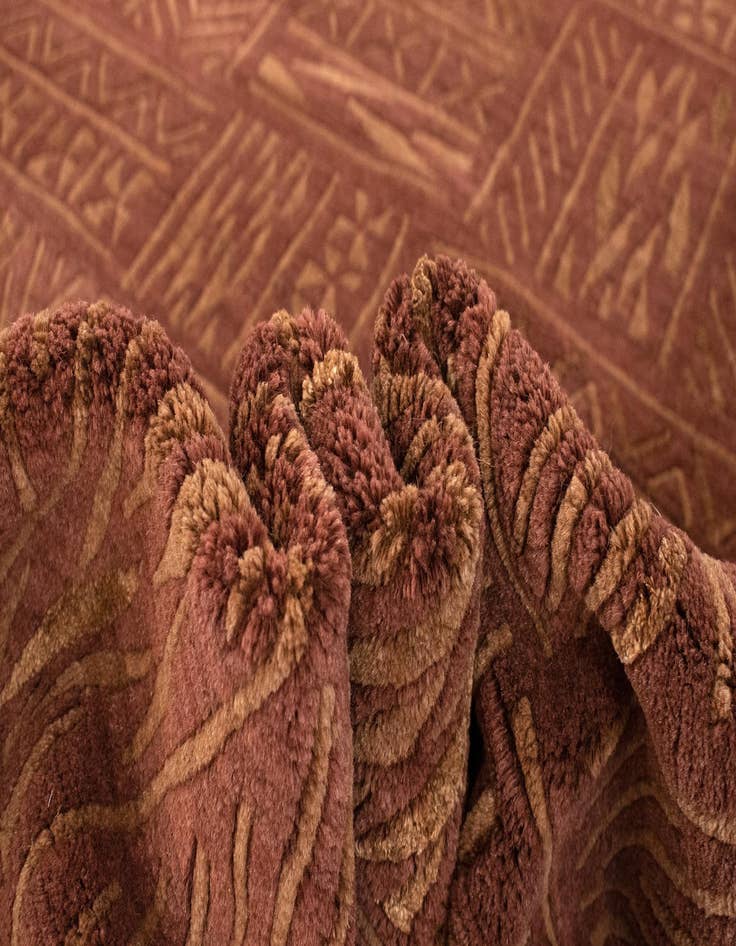 Detail image of 6' 7 x 7' 10 Hand Knotted Modern Roots Rug