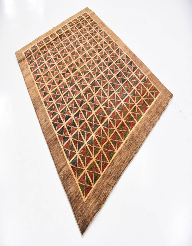 Detail image of  4' 11 x 6' 6  Hand Knotted Modern Ziegler Oriental Rug