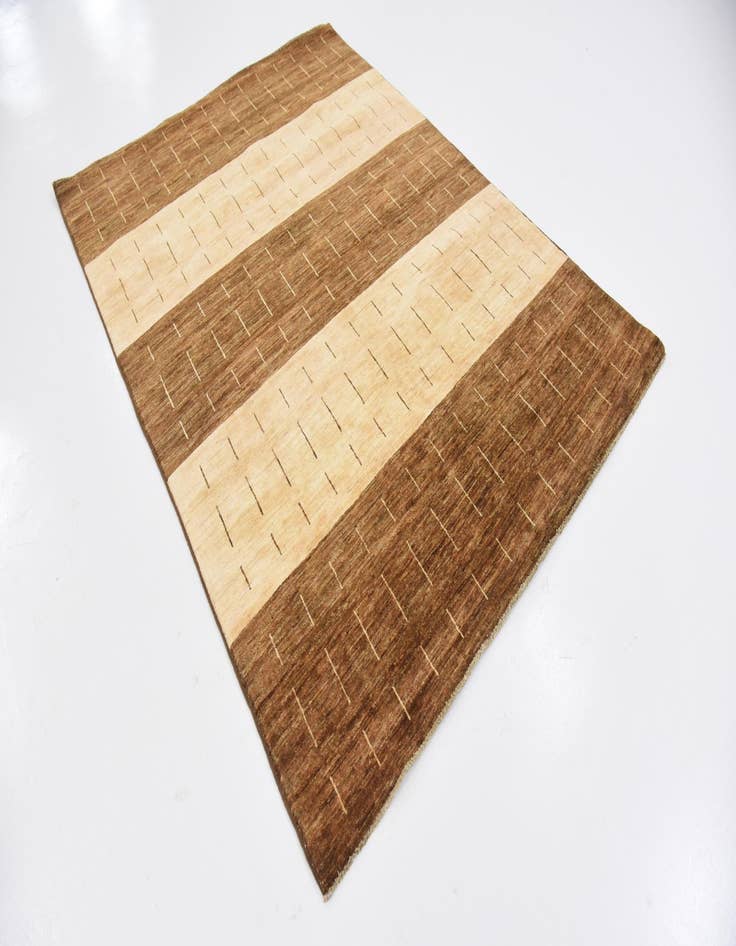 Detail image of  4' 10 x 6' 8  Hand Knotted Modern Ziegler Oriental Rug