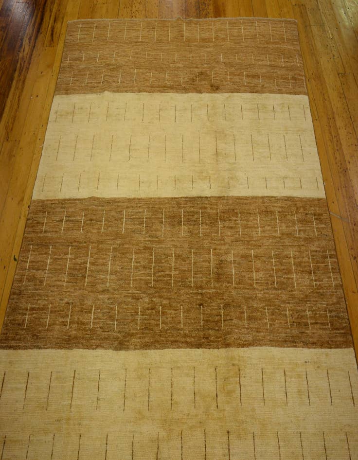 Detail image of  4' 10 x 6' 5  Hand Knotted Modern Ziegler Oriental Rug