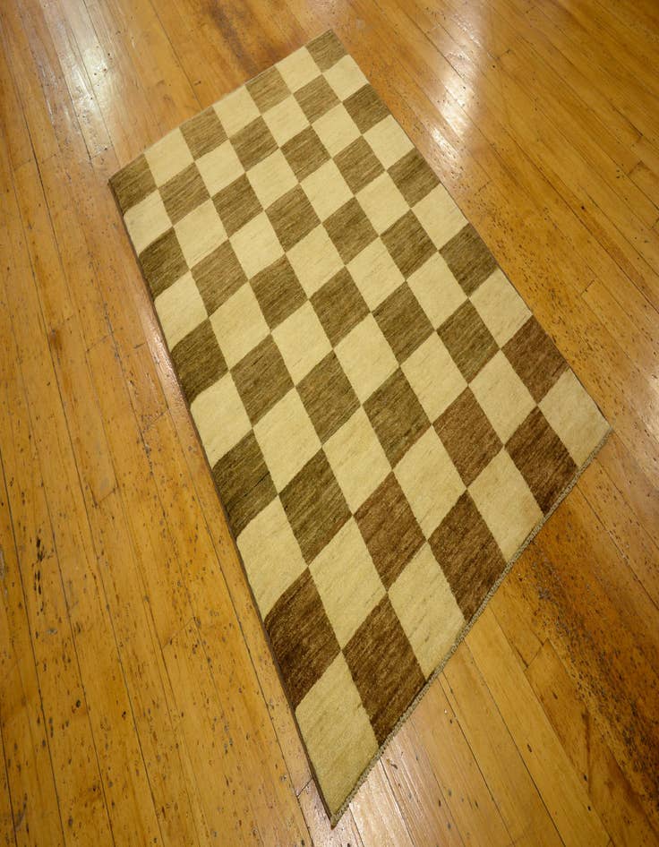 Detail image of  3' 5 x 4' 11  Hand Knotted Modern Ziegler Oriental Rug