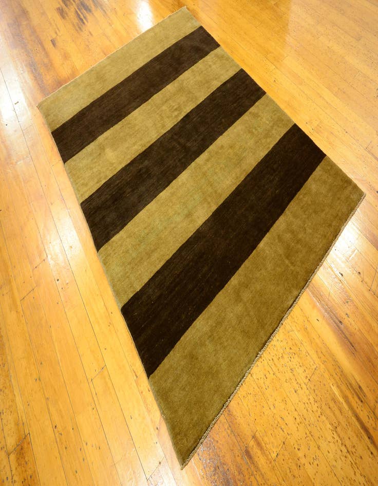 Detail image of  4' 10 x 6' 5  Hand Knotted Modern Ziegler Oriental Rug