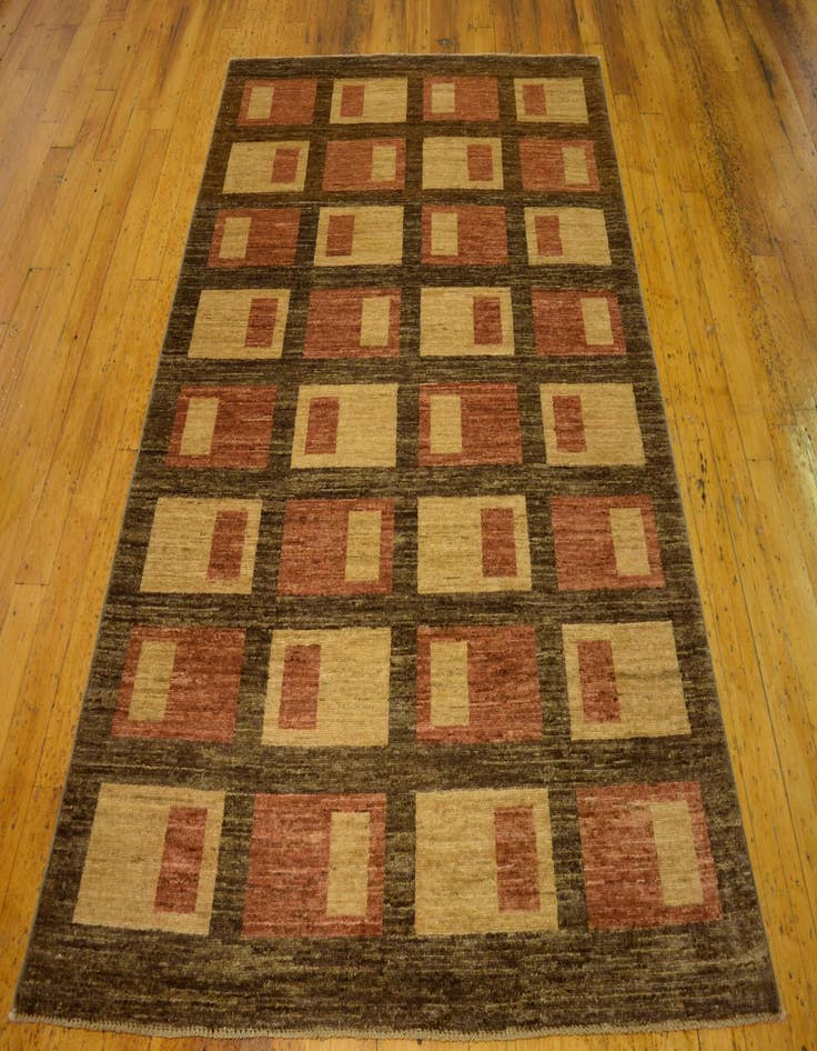 Detail image of  5' x 6' 7  Hand Knotted Modern Ziegler Oriental Rug