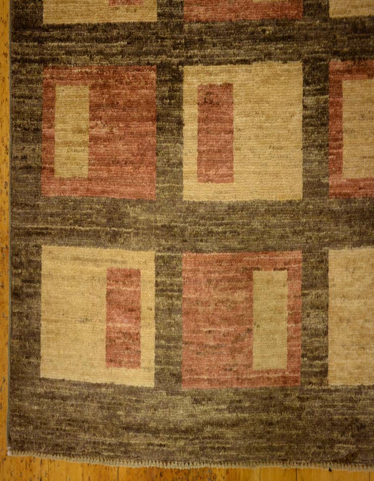 Detail image of  5' x 6' 7  Hand Knotted Modern Ziegler Oriental Rug