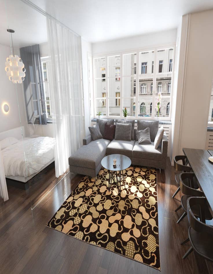 Detail image of  7' 8 x 9' 9  Hand Knotted Modern Ziegler Oriental Rug