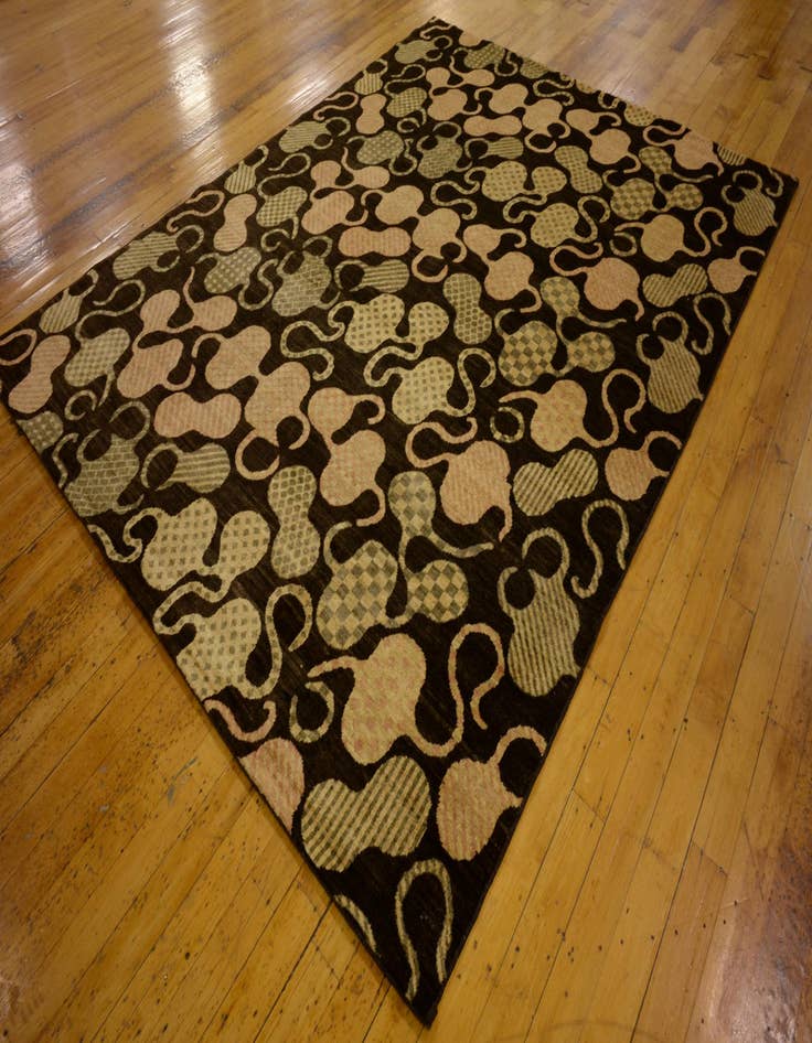 Detail image of  7' 7 x 9' 9  Hand Knotted Modern Ziegler Oriental Rug