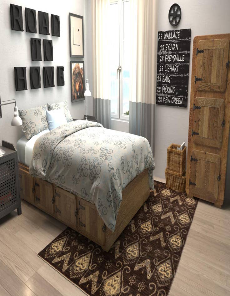 Detail image of  5' x 7' 9  Hand Knotted Modern Ziegler Rug