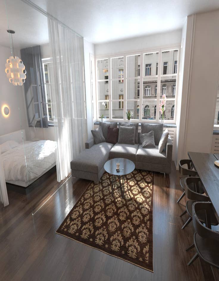 Detail image of  6' 6 x 9' 8  Hand Knotted Modern Ziegler Rug