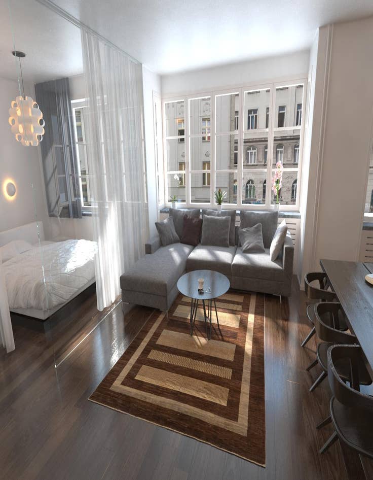 Detail image of  6' 7 x 9' 9  Hand Knotted Modern Ziegler Rug