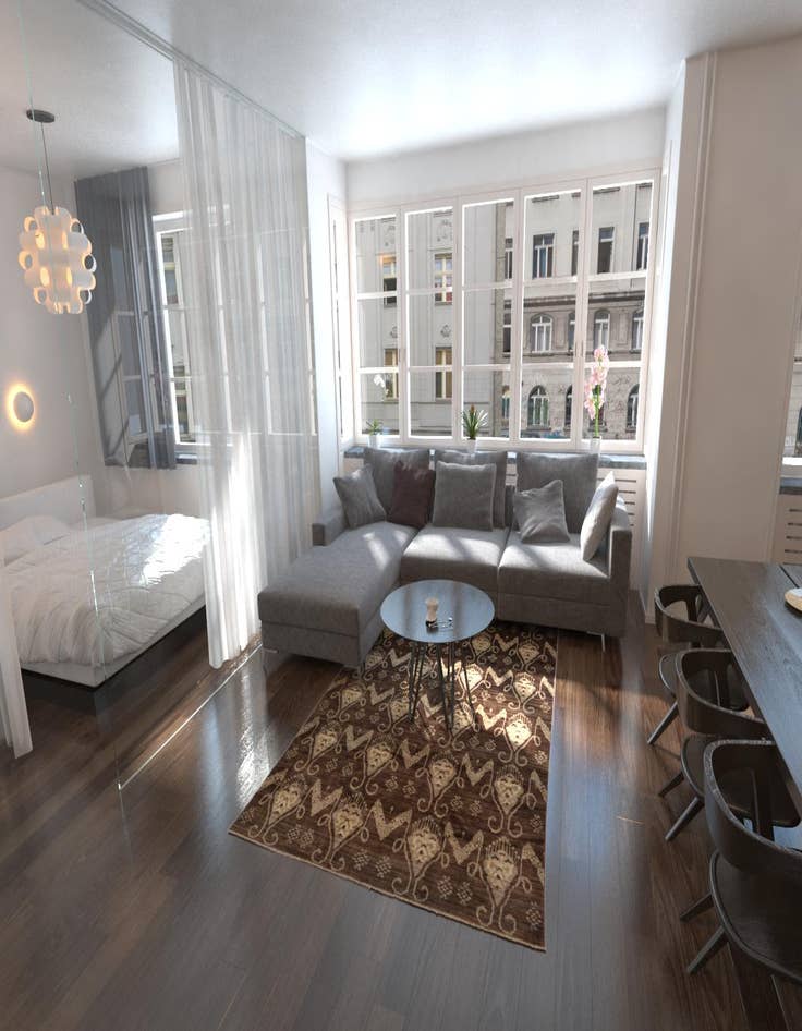 Detail image of  6' x 8' 9  Hand Knotted Modern Ziegler Rug