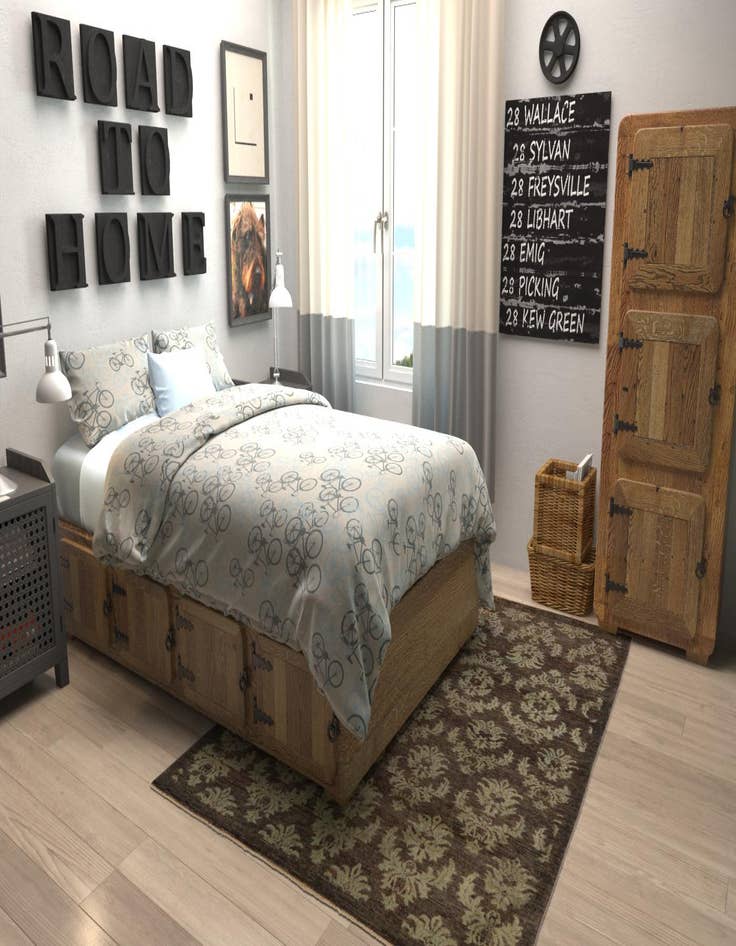 Detail image of  5' x 6' 4  Hand Knotted Modern Ziegler Rug