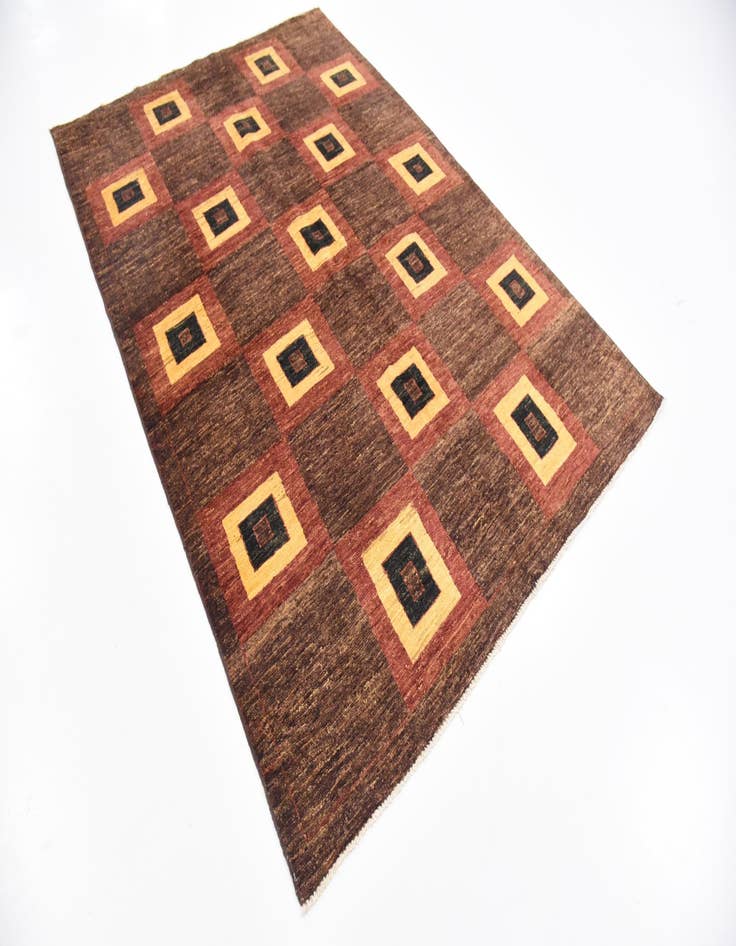 Detail image of  4' 8 x 7'  Hand Knotted Modern Ziegler Rug