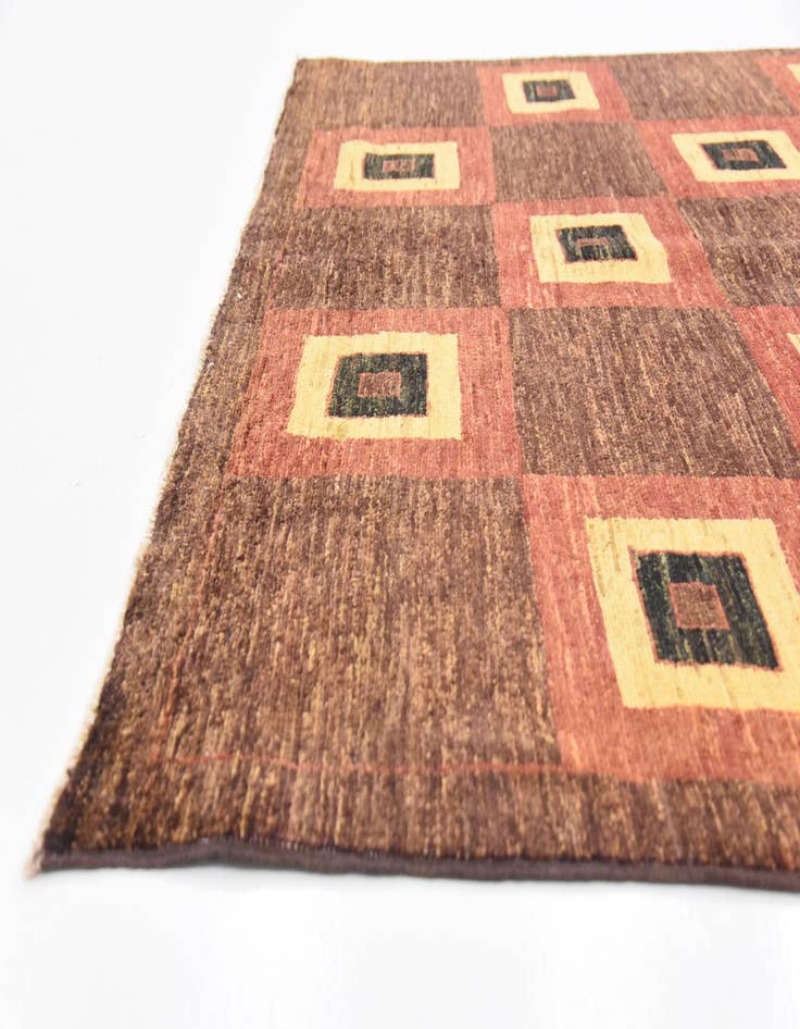 Detail image of  4' 8 x 7'  Hand Knotted Modern Ziegler Rug