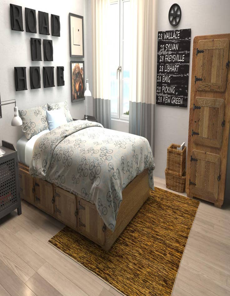 Detail image of  5' 2 x 6' 4  Hand Knotted Modern Ziegler Rug