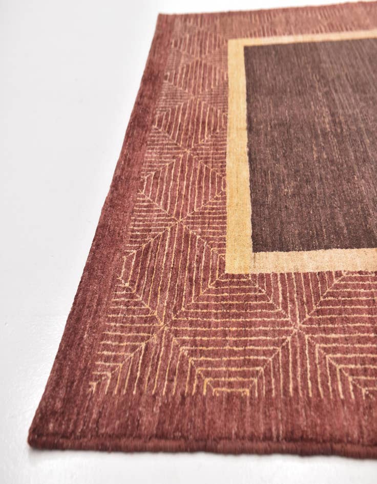 Detail image of  6' 2 x 9' 3  Hand Knotted Modern Ziegler Rug