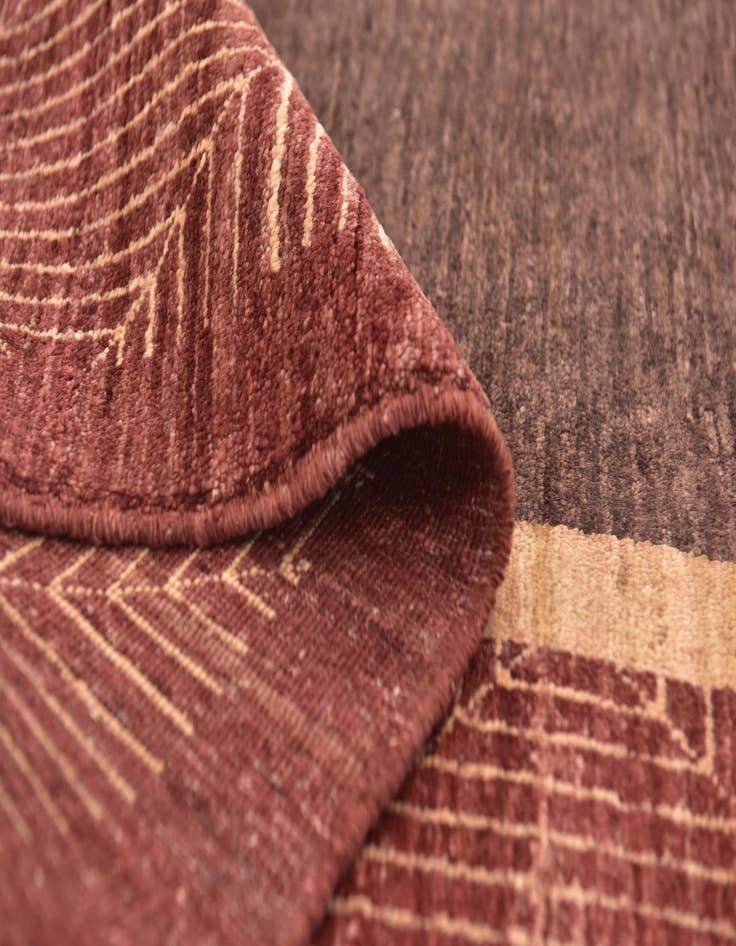 Detail image of  6' 2 x 9' 3  Hand Knotted Modern Ziegler Rug