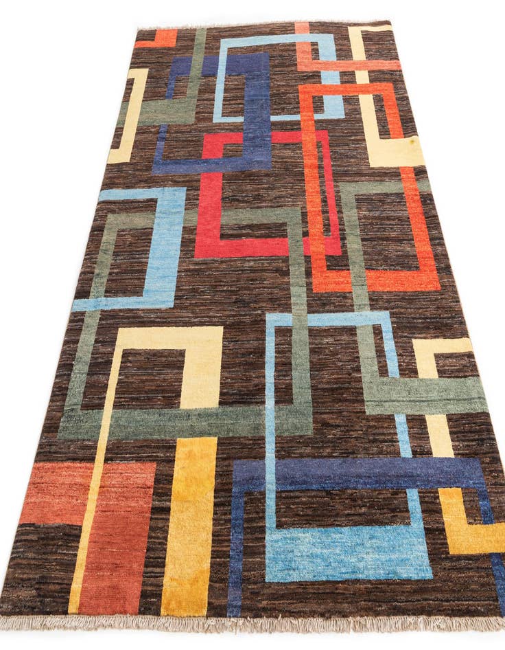 Detail image of  5' 1 x 6' 8  Hand Knotted Modern Ziegler Wool Rug