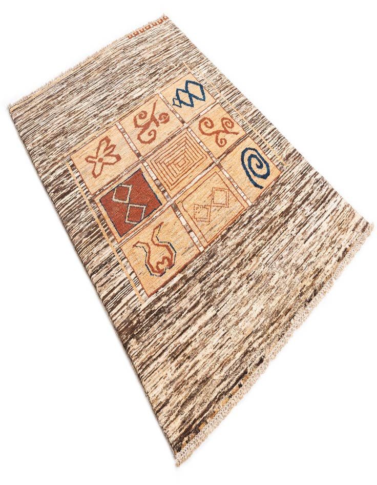 Detail image of  3' 10 x 5' 8  Hand Knotted Modern Ziegler Wool Rug