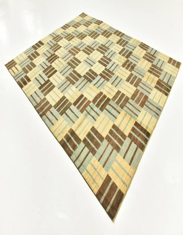 Detail image of  8' x 9' 7  Hand Knotted Modern Ziegler Rug