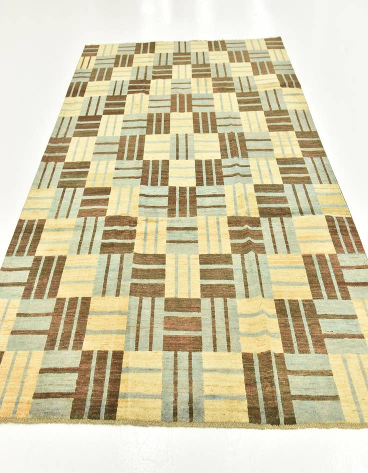 Detail image of  8' x 9' 7  Hand Knotted Modern Ziegler Rug