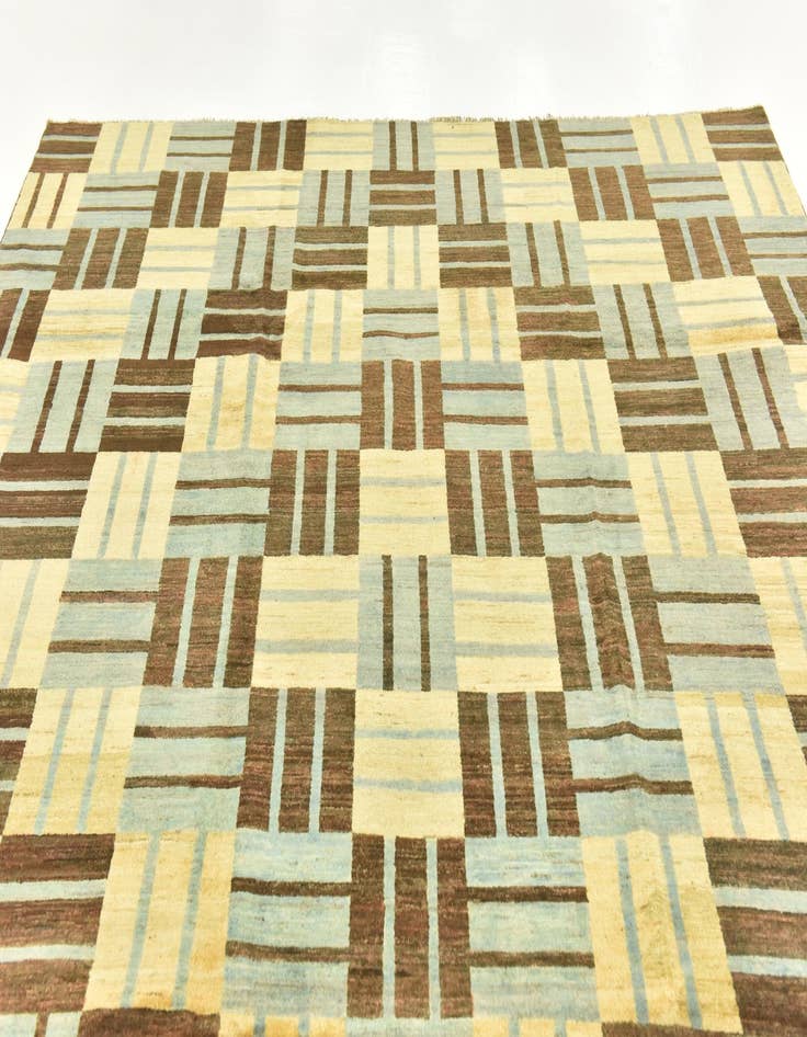 Detail image of  8' x 9' 7  Hand Knotted Modern Ziegler Rug